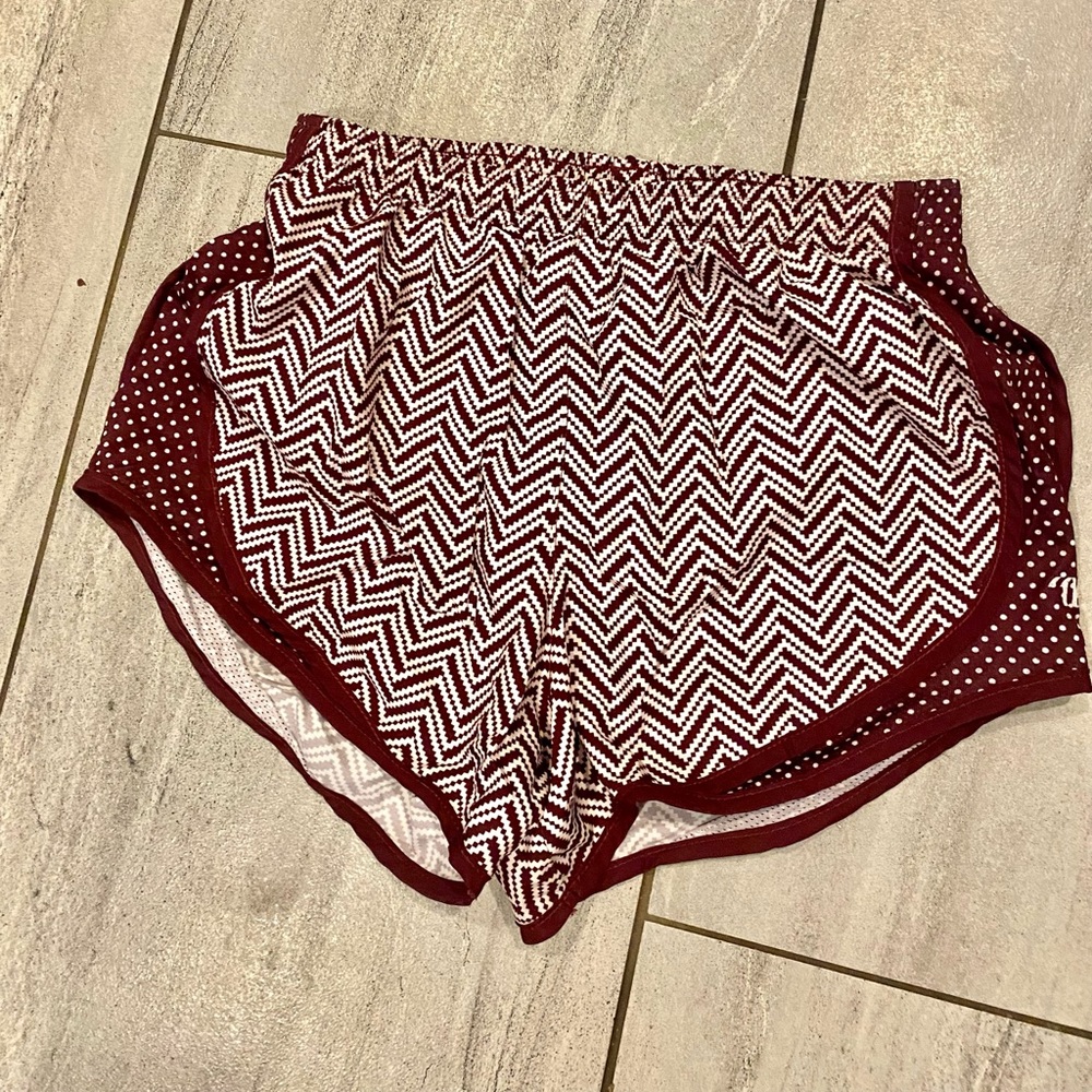 Varsity Spirit Maroon & White Dri Fit Shorts